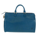 LOUIS VUITTON Epi Speedy 35 Hand Bag Toledo Blue M42995 LV Auth 163363V-2