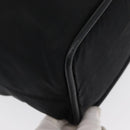 CELINE Circle Hand Bag Nylon Black Gold Auth 163365-8