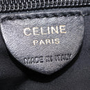 CELINE Circle Hand Bag Nylon Black Gold Auth 163365-10