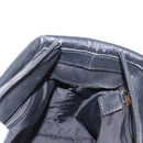 CELINE Circle Hand Bag Nylon Black Gold Auth 163365-19