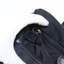 CELINE Circle Hand Bag Nylon Black Gold Auth 163365-20