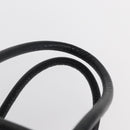 CELINE Circle Hand Bag Nylon Black Gold Auth 163365-14