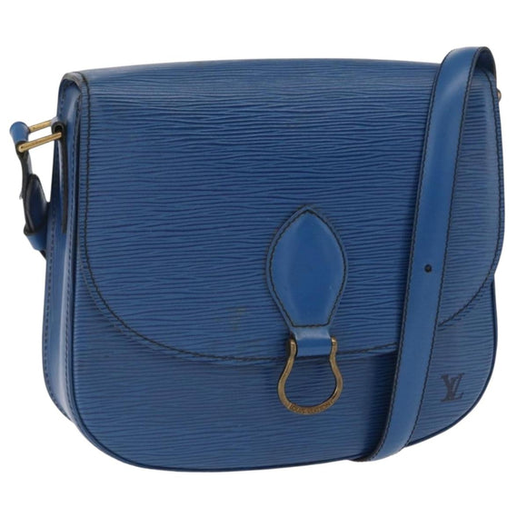 LOUIS VUITTON Epi Saint Cloud GM Shoulder Bag Toledo Blue M52195 LV Auth 163371