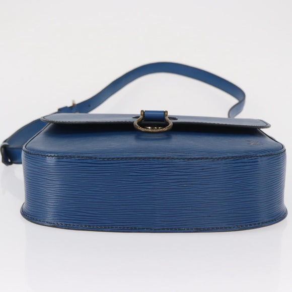 LOUIS VUITTON Epi Saint Cloud GM Shoulder Bag Toledo Blue M52195 LV Auth 163371
