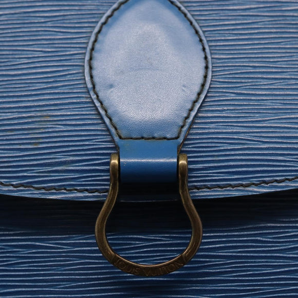 LOUIS VUITTON Epi Saint Cloud GM Shoulder Bag Toledo Blue M52195 LV Auth 163371