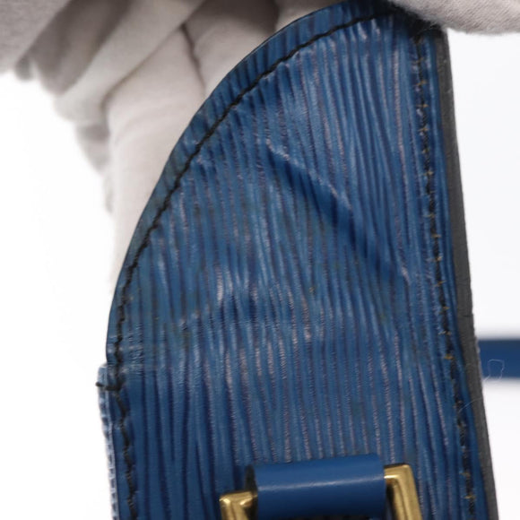 LOUIS VUITTON Epi Saint Cloud GM Shoulder Bag Toledo Blue M52195 LV Auth 163371