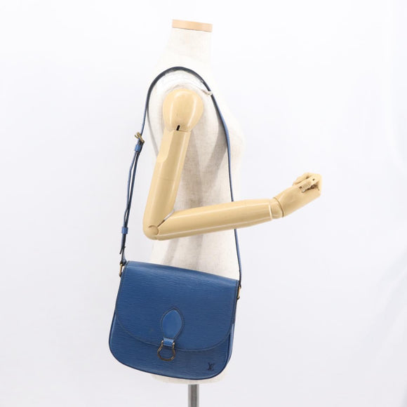 LOUIS VUITTON Epi Saint Cloud GM Shoulder Bag Toledo Blue M52195 LV Auth 163371