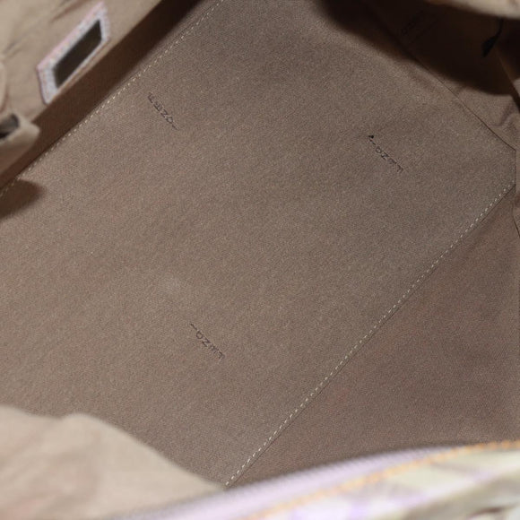FENDI Zucca Canvas Tote Bag Beige Auth 163374V