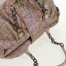 FENDI Zucca Canvas Tote Bag Beige Auth 163374V-6