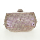 FENDI Zucca Canvas Tote Bag Beige Auth 163374V-5
