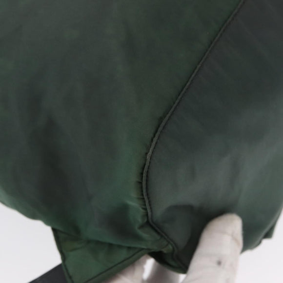 PRADA Backpack Nylon Green Silver Auth 163375