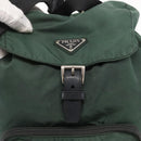 PRADA Backpack Nylon Green Silver Auth 163375-9