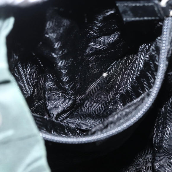 PRADA Backpack Nylon Green Silver Auth 163375