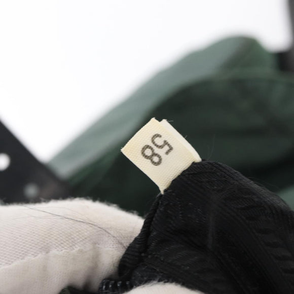 PRADA Backpack Nylon Green Silver Auth 163375