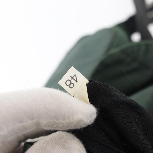 PRADA Backpack Nylon Green Silver Auth 163375