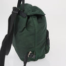 PRADA Backpack Nylon Green Silver Auth 163375-4