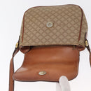 CELINE Macadam Canvas Shoulder Bag PVC Beige Gold Auth 163376-10