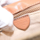 CELINE Macadam Canvas Shoulder Bag PVC Beige Gold Auth 163376-19