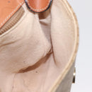 CELINE Macadam Canvas Shoulder Bag PVC Beige Gold Auth 163376-20