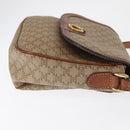 CELINE Macadam Canvas Shoulder Bag PVC Beige Gold Auth 163376-3