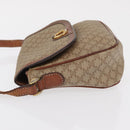 CELINE Macadam Canvas Shoulder Bag PVC Beige Gold Auth 163376-4