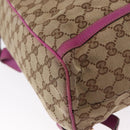 GUCCI GG Canvas Abbey Backpack Beige Gold 141642 Auth 163377-15