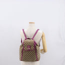 GUCCI GG Canvas Abbey Backpack Beige Gold 141642 Auth 163377-28