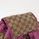 GUCCI GG Canvas Abbey Backpack Beige Gold 141642 Auth 163377-7