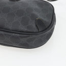 GUCCI GG Supreme Web Sherry Line Bag PVC Black Gold 89 02 066 Auth 163380-10