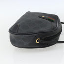 GUCCI GG Supreme Web Sherry Line Bag PVC Black Gold 89 02 066 Auth 163380-5