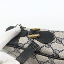 GUCCI GG Supreme Sherry Line Shoulder Bag PVC Navy Gold 75 02 004 Auth 163381-14