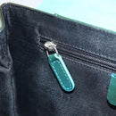 BVLGARI Shoulder Bag Patent leather Light Blue Silver Auth 163382-20