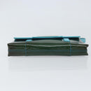 BVLGARI Shoulder Bag Patent leather Light Blue Silver Auth 163382-9