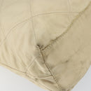 PRADA Chain Shoulder Bag Nylon Beige Gold Auth 163384-14