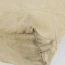 PRADA Chain Shoulder Bag Nylon Beige Gold Auth 163384-15