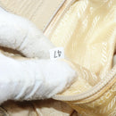 PRADA Chain Shoulder Bag Nylon Beige Gold Auth 163384-12