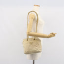 PRADA Chain Shoulder Bag Nylon Beige Gold Auth 163384-22