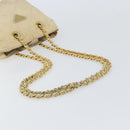 PRADA Chain Shoulder Bag Nylon Beige Gold Auth 163384-7