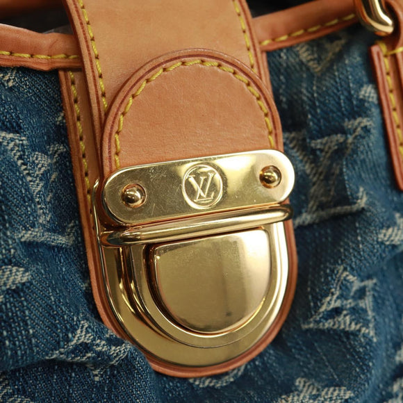 LOUIS VUITTON Monogram Denim Preity Hand Bag Blue M95020 LV Auth 163386SAV