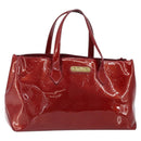 LOUIS VUITTON Vernis Wilshire PM Hand Bag Pomme D'amour M93642 LV Auth 163391-1