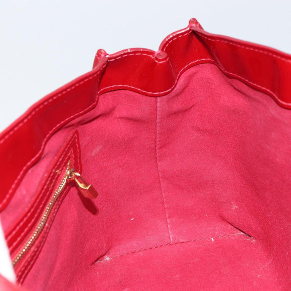 LOUIS VUITTON Vernis Wilshire PM Hand Bag Pomme D'amour M93642 LV Auth 163391