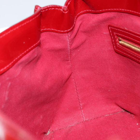 LOUIS VUITTON Vernis Wilshire PM Hand Bag Pomme D'amour M93642 LV Auth 163391