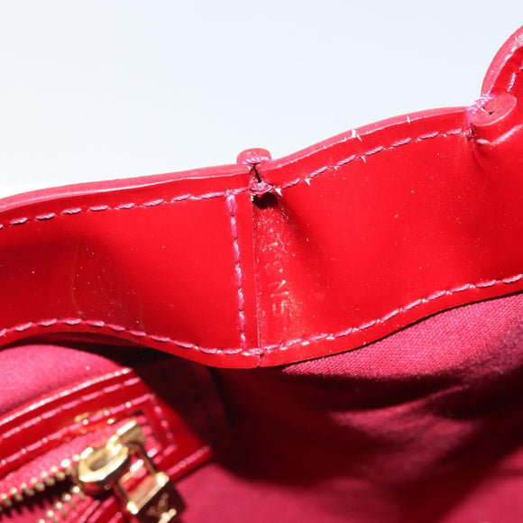LOUIS VUITTON Vernis Wilshire PM Hand Bag Pomme D'amour M93642 LV Auth 163391