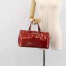 LOUIS VUITTON Vernis Wilshire PM Hand Bag Pomme D'amour M93642 LV Auth 163391-21