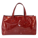 LOUIS VUITTON Vernis Wilshire PM Hand Bag Pomme D'amour M93642 LV Auth 163391-2