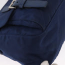 PRADA Shoulder Bag Nylon Navy Silver Auth 163395-10