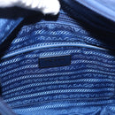 PRADA Shoulder Bag Nylon Navy Silver Auth 163395-20