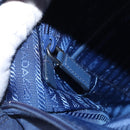 PRADA Shoulder Bag Nylon Navy Silver Auth 163395-25