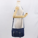 PRADA Shoulder Bag Nylon Navy Silver Auth 163395-28