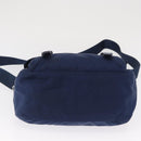 PRADA Shoulder Bag Nylon Navy Silver Auth 163395-9